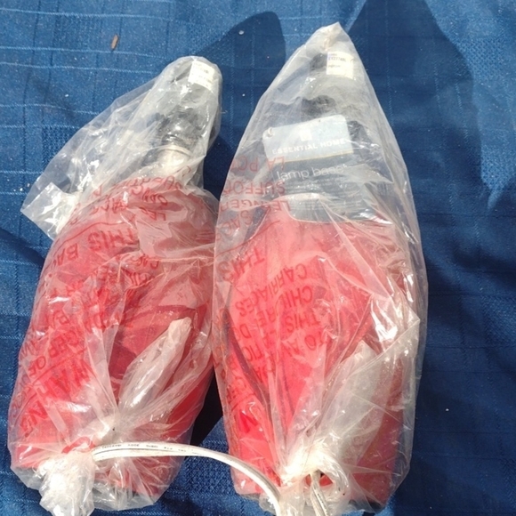 Red Lamp Pair NWT - Picture 1 of 3